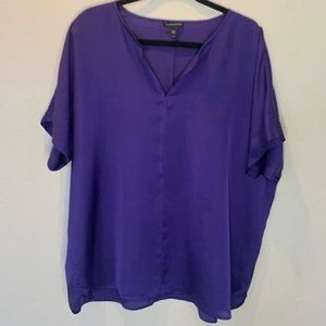 Eileen Fisher Round Split Neck Boxy Shirt